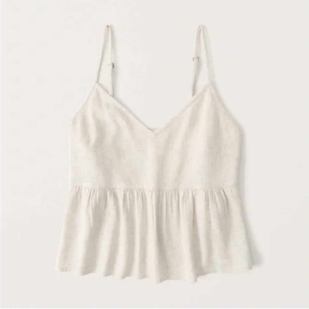 Abercrombie & Fitch A&F | Trapeze Spaghetti Strap Tank Top in Cream Size XS